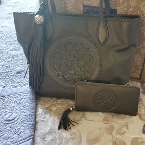 Brighton Gabriella Medallion Tote Pewter